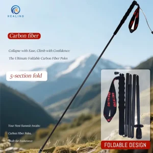 Foldable Carbon Fiber Trekking Poles – Ultralight Hiking Sticks