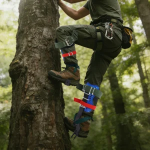Tree Climbing Tools Set, Heavy Duty Carbon Steel Climbing Spikes with Safety Belt and Rope